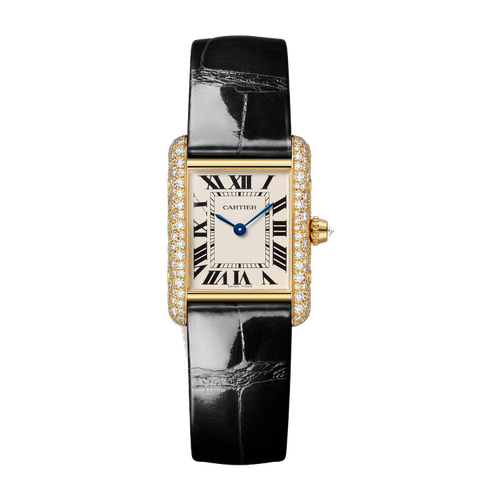 Cartier Tank Louis Cartier Silver Yellow Gold Alligator Leather 22mm