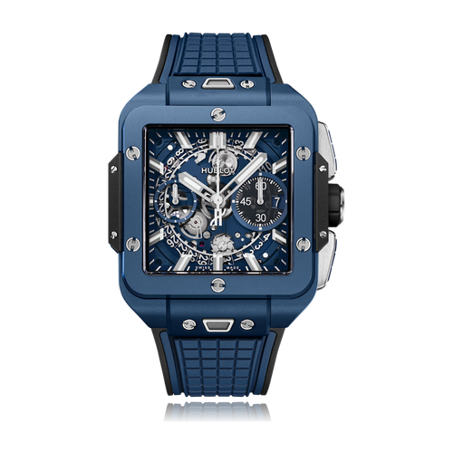 Hublot Square Bang Unico Blue Ceramic Rubber 43mm