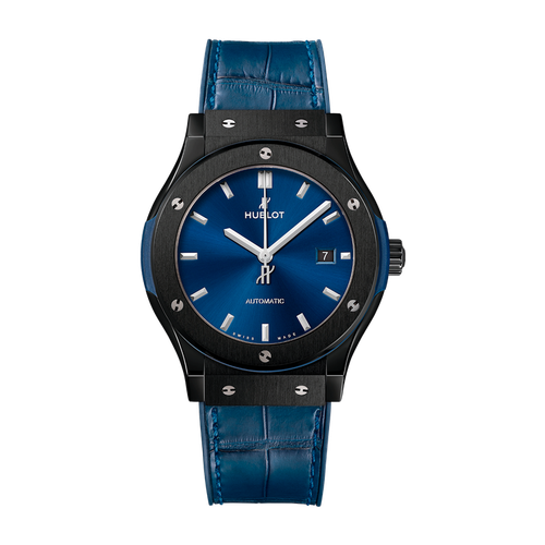 Hublot Classic Fusion Blue Ceramic Alligator Leather 42mm