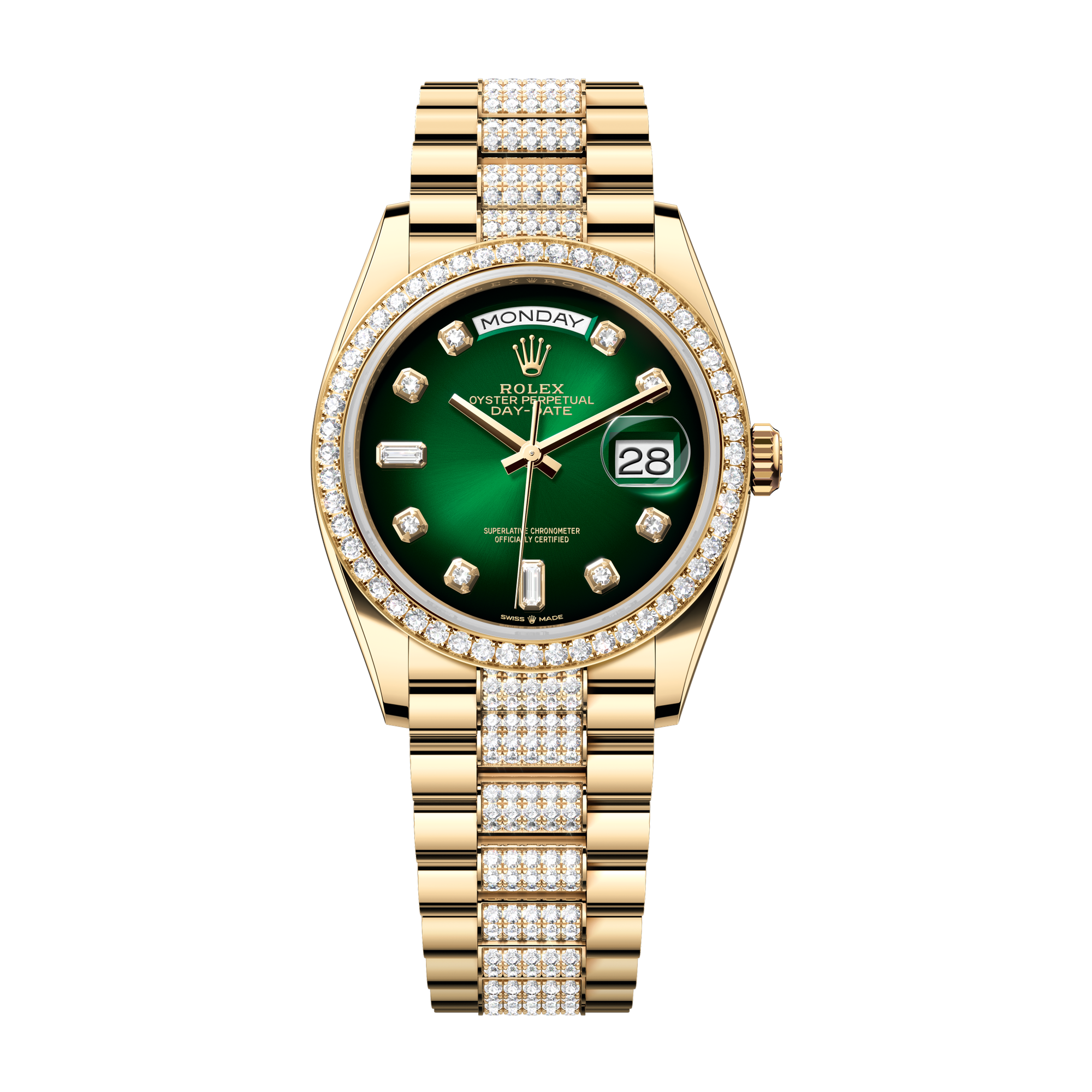 Rolex Day-Date 36 Green Yellow Gold 36mm