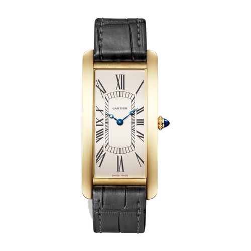 Cartier Tank Cintrée Silver Yellow Gold Alligator Leather 23mm