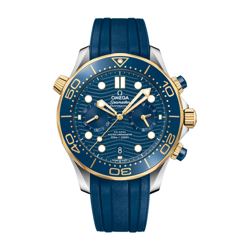Omega Seamaster Diver 300M Blue Two-Tone Rubber 44mm