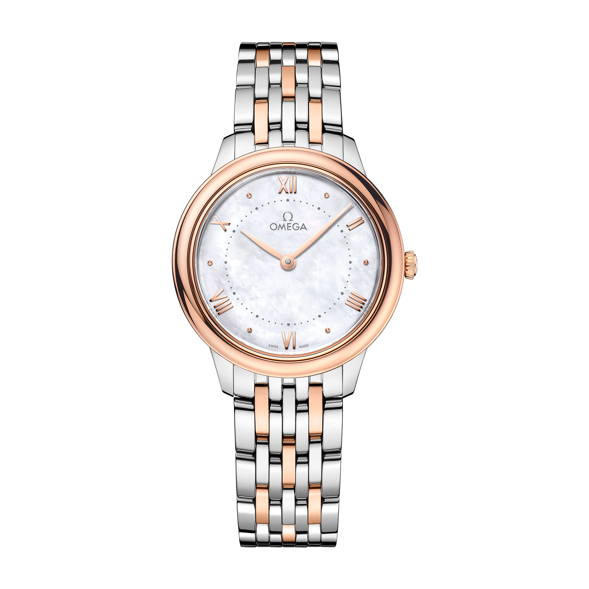 Omega De Ville Prestige White Two-Tone 30mm