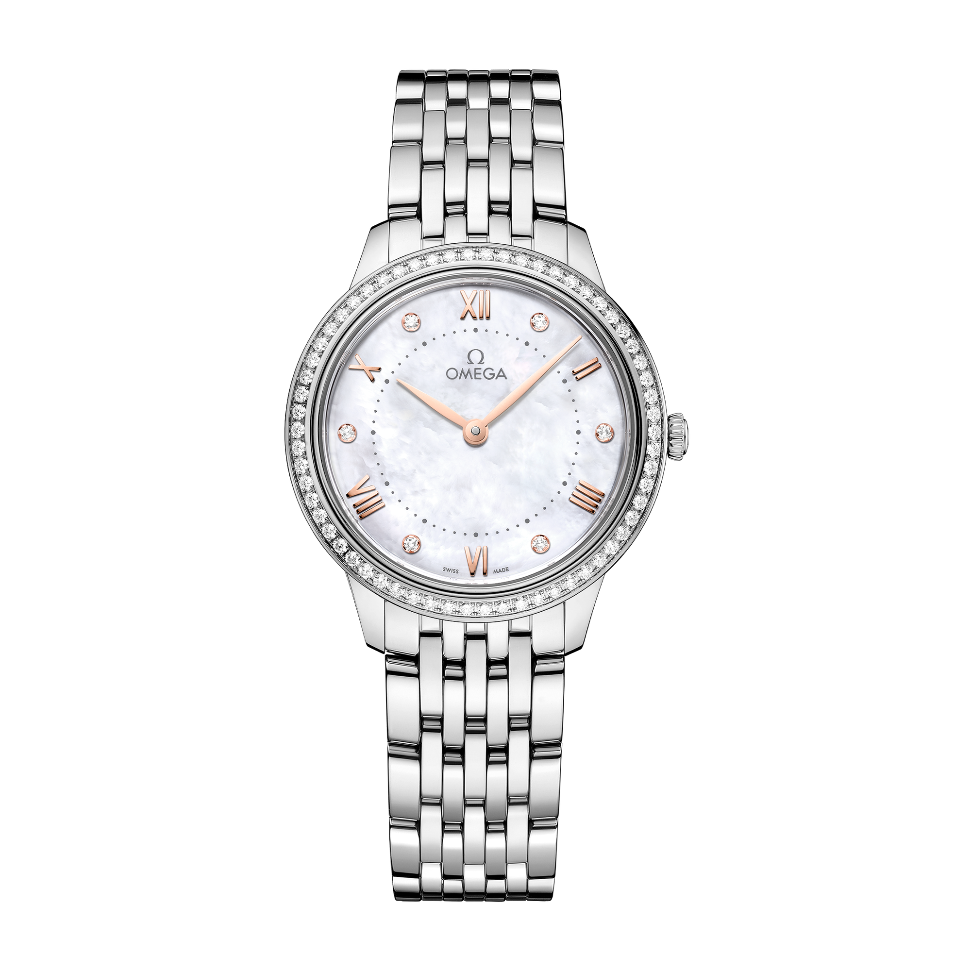 Omega De Ville Prestige White Steel 30mm