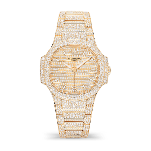 Patek Philippe Nautilus Diamond Pave Rose Gold 35.2mm