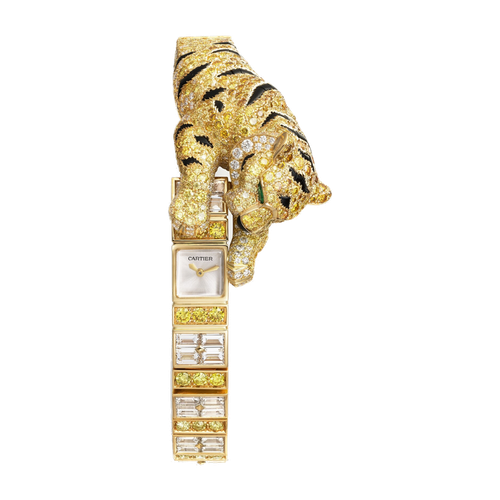 Cartier High Jewelry Animalière Grey Yellow Gold 27mm