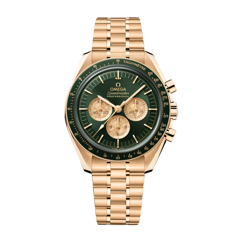 Omega Speedmaster Moonwatch Professional Green Yellow Gold 42mm