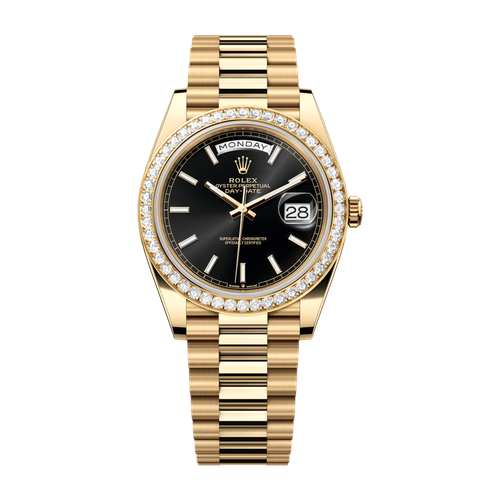 Rolex Day-Date 40 Black Yellow Gold 40mm