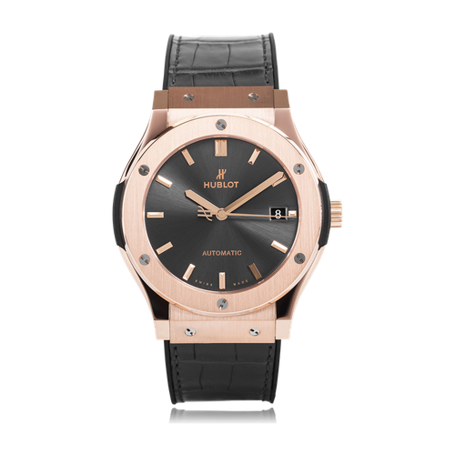 Hublot Classic Fusion Racing Grey King Gold Alligator Leather 45mm