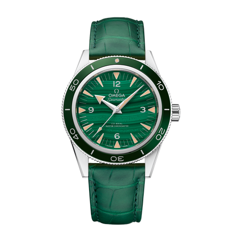 Omega Seamaster 300 Green Platinum Leather 41mm