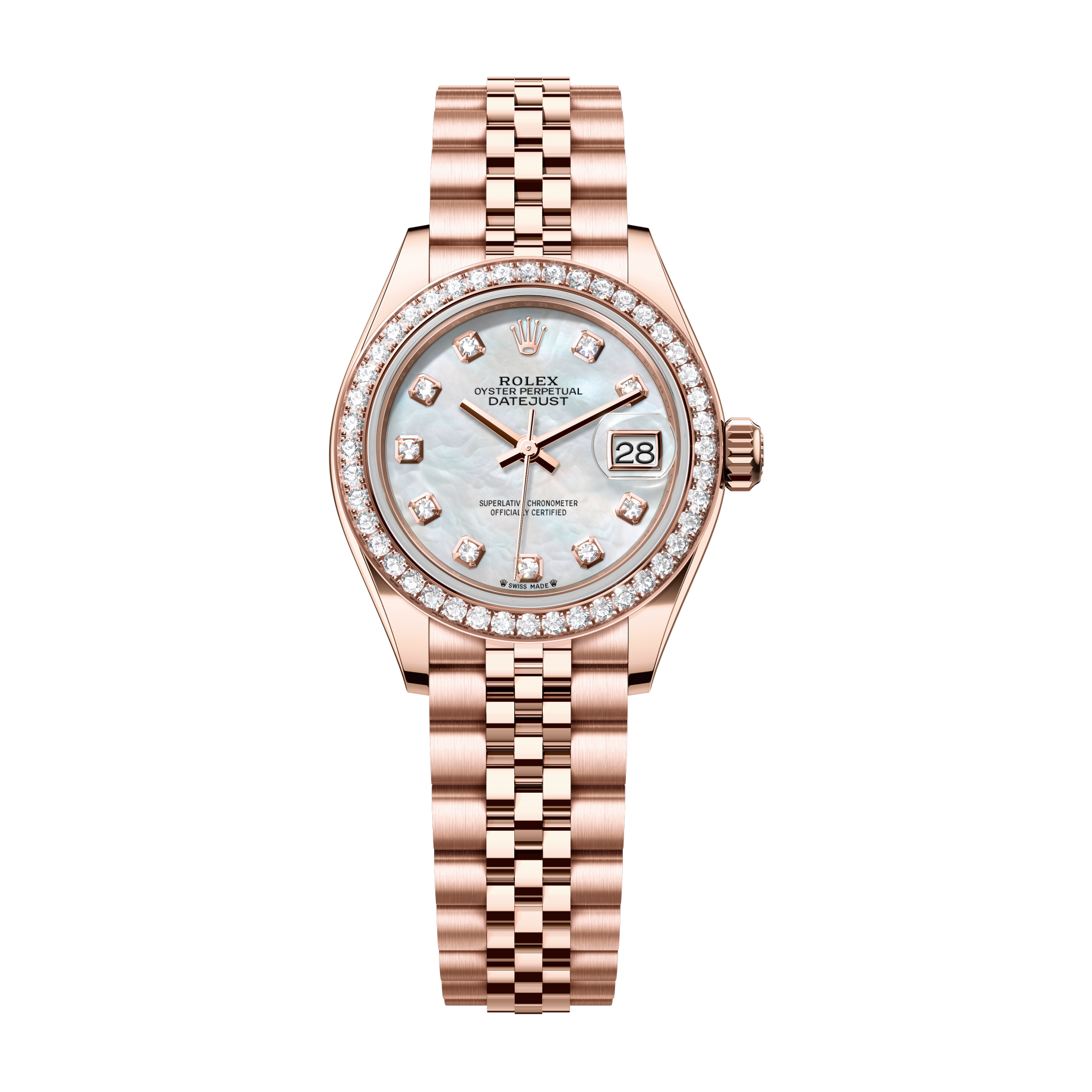 Rolex Lady-Datejust Mother of Pearl Rose Gold 28mm