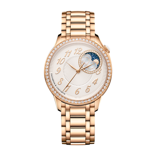 Vacheron Constantin Égérie Moon Phase Silver Rose Gold 37mm