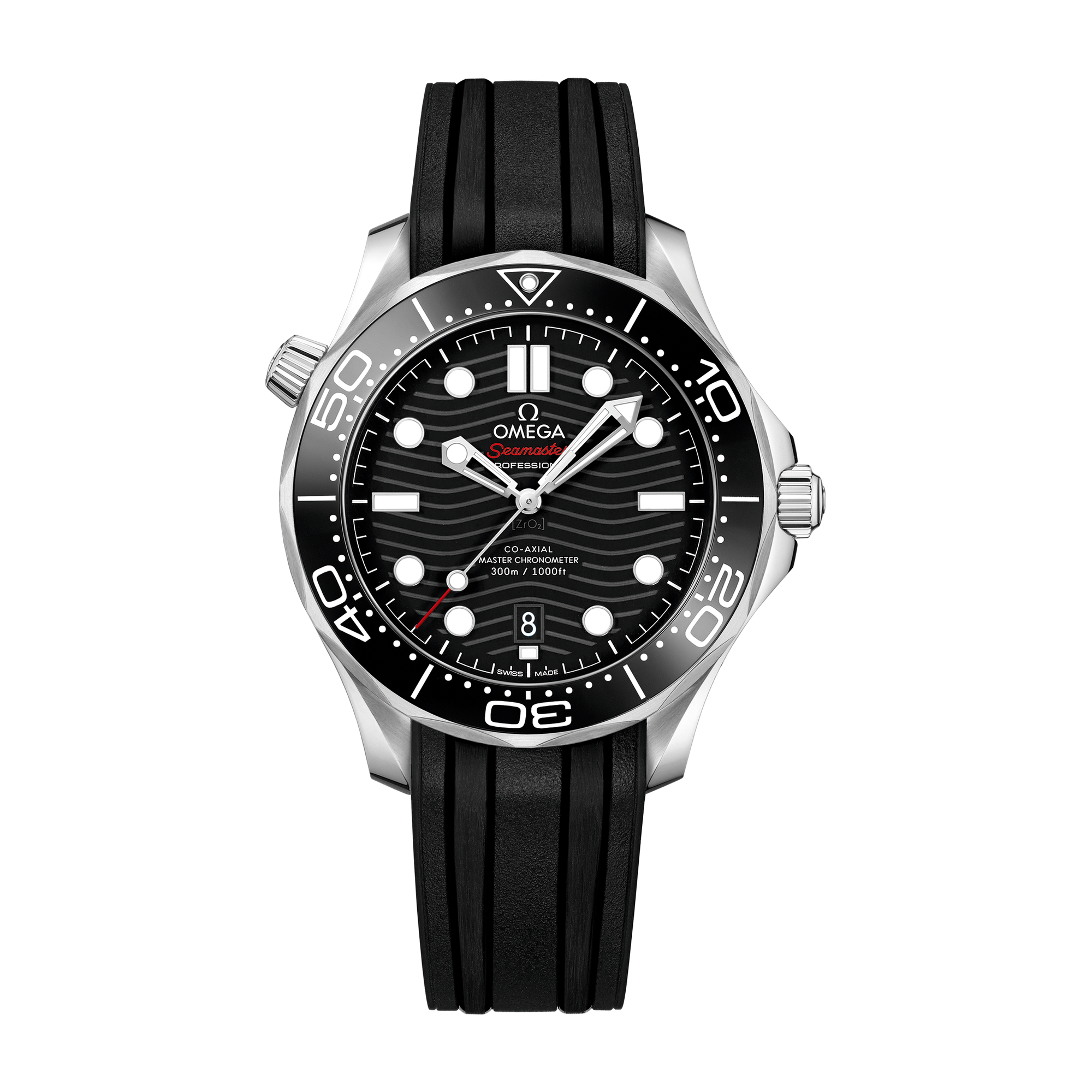 Omega Seamaster Diver 300M Black Steel Rubber 42mm