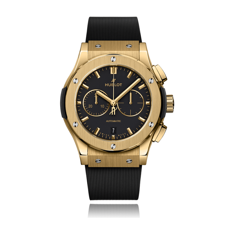 Hublot Classic Fusion Black Yellow Gold Rubber 42mm