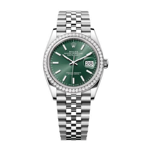 Rolex Datejust 36 Green Steel & White Gold 36mm