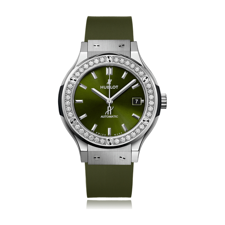 Hublot Classic Fusion Green Titanium Rubber 38mm