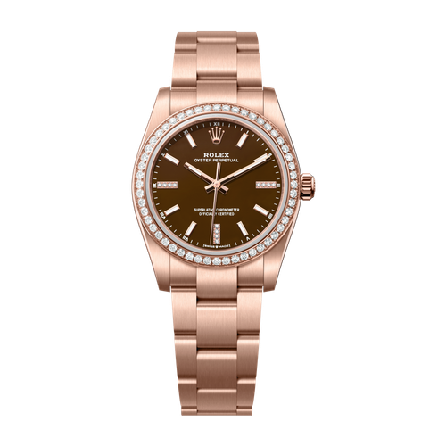 Rolex Oyster Perpetual 34 Brown Rose Gold 34mm