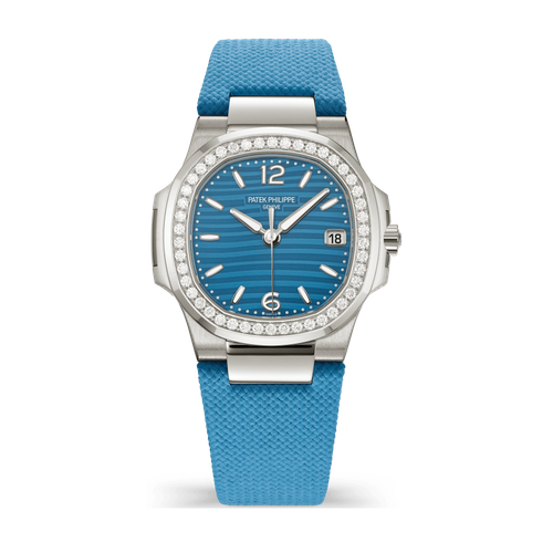 Patek Philippe Nautilus Turquoise White Gold Rubber 32mm
