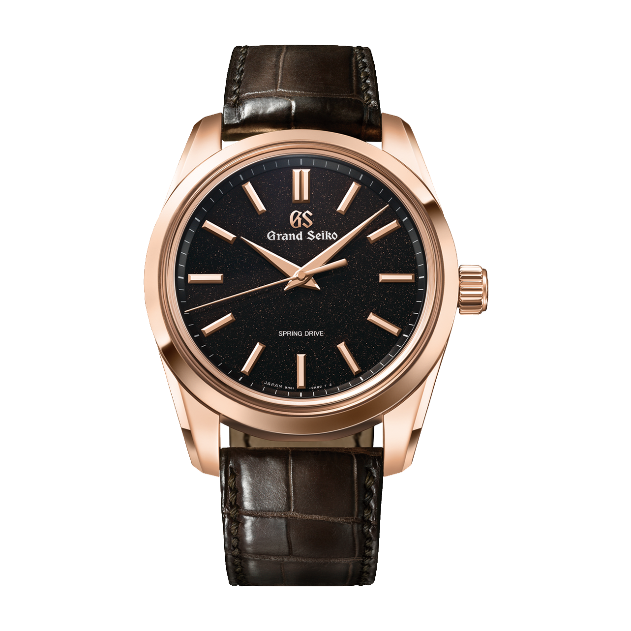 Grand Seiko Masterpiece Black Rose Gold Alligator Leather 43mm