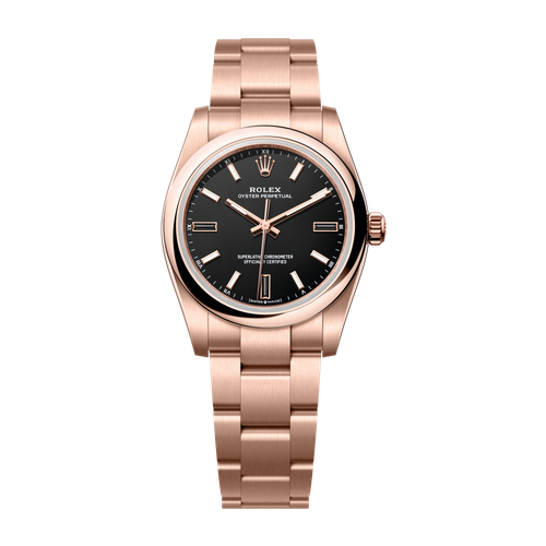 Rolex Oyster Perpetual 34 Black Rose Gold 34mm