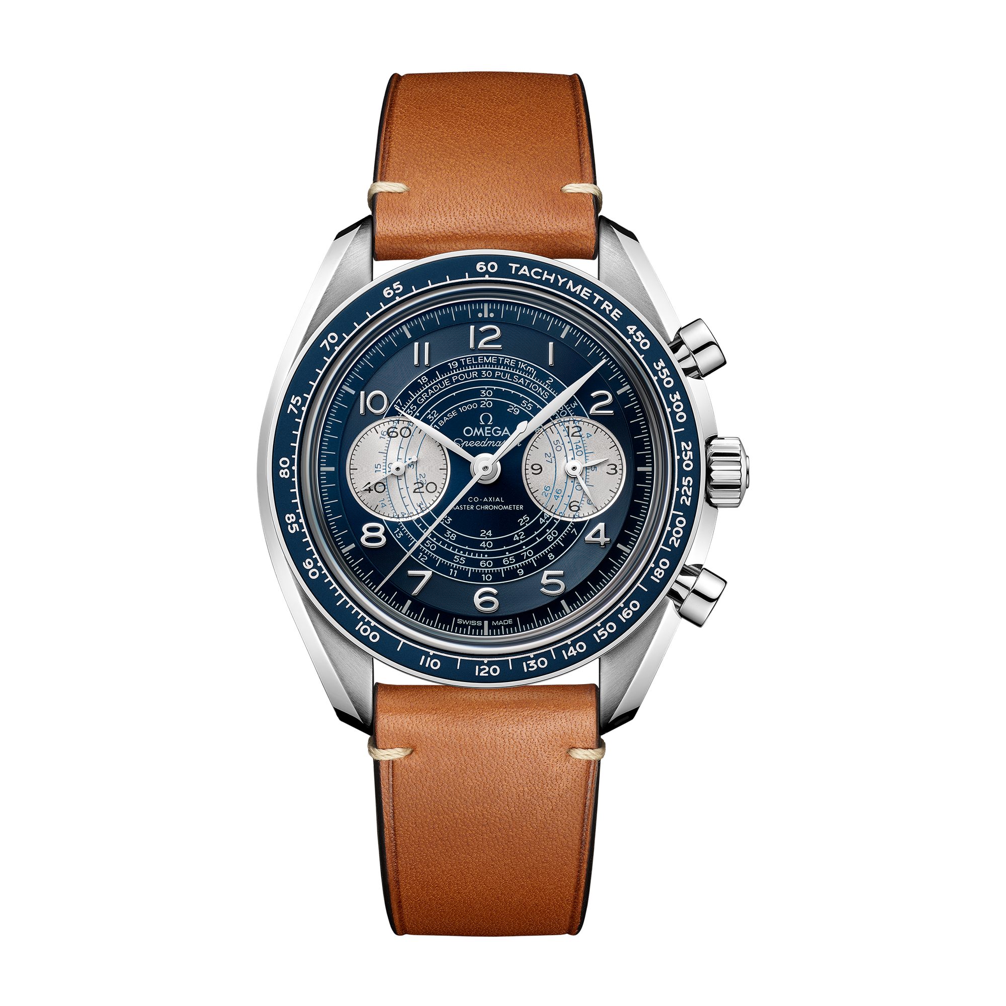 Omega Speedmaster Chronoscope Blue Steel Leather 43mm