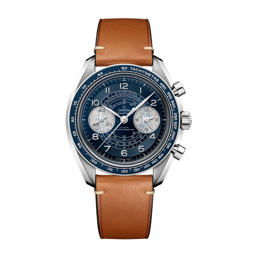 Omega Speedmaster Chronoscope Blue Steel Leather 43mm