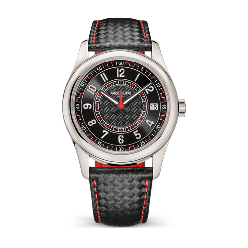 Patek Philippe Calatrava Black White Gold Leather 40mm