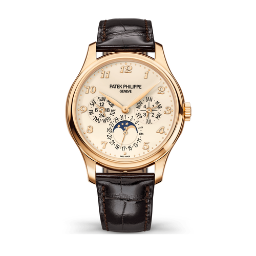 Patek Philippe Grand Complications Ivory Rose Gold Alligator Leather 39mm