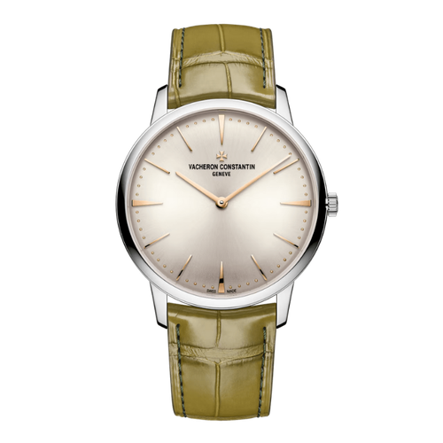 Vacheron Constantin Patrimony Manual-winding Silver White Gold Alligator Leather 39mm