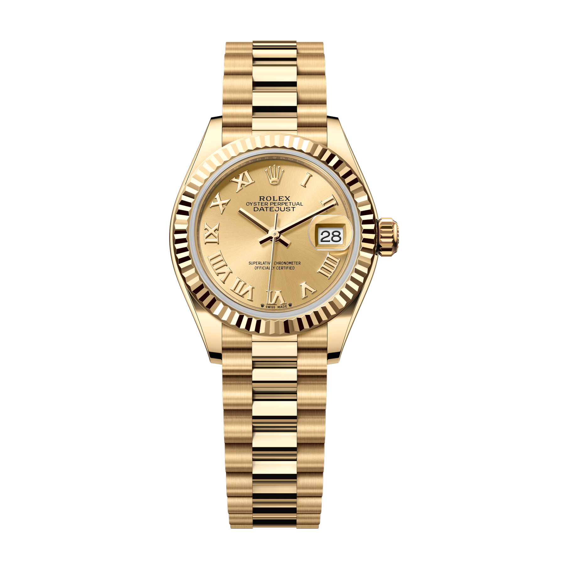 Rolex Lady-Datejust Champagne Yellow Gold 28mm