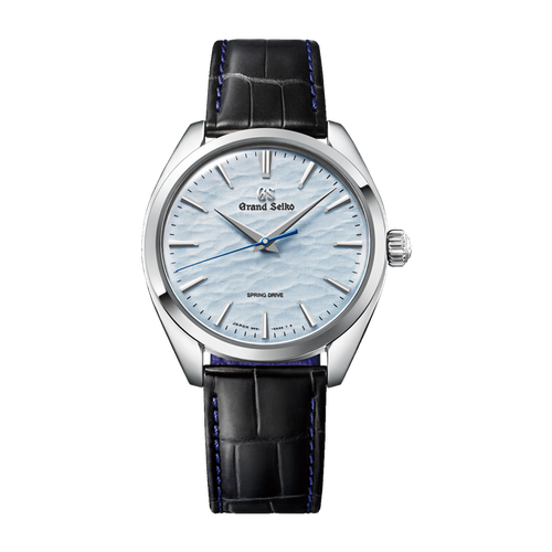 Grand Seiko "Omiwatari" Elegance Thin Dress Series Blue Steel Alligator Leather 38.5mm