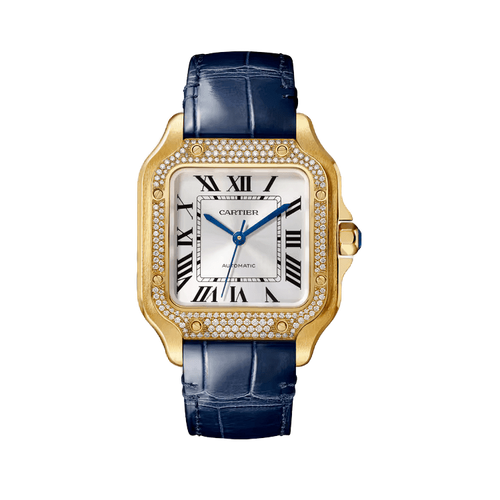 Cartier Santos De Cartier White Leather 35.1mm