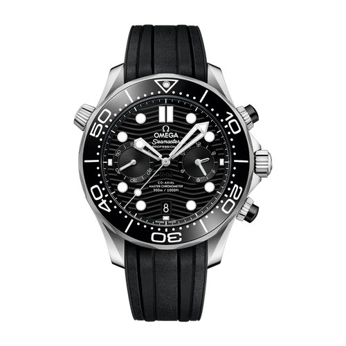 Omega Seamaster Diver 300M Black Steel Rubber 44mm