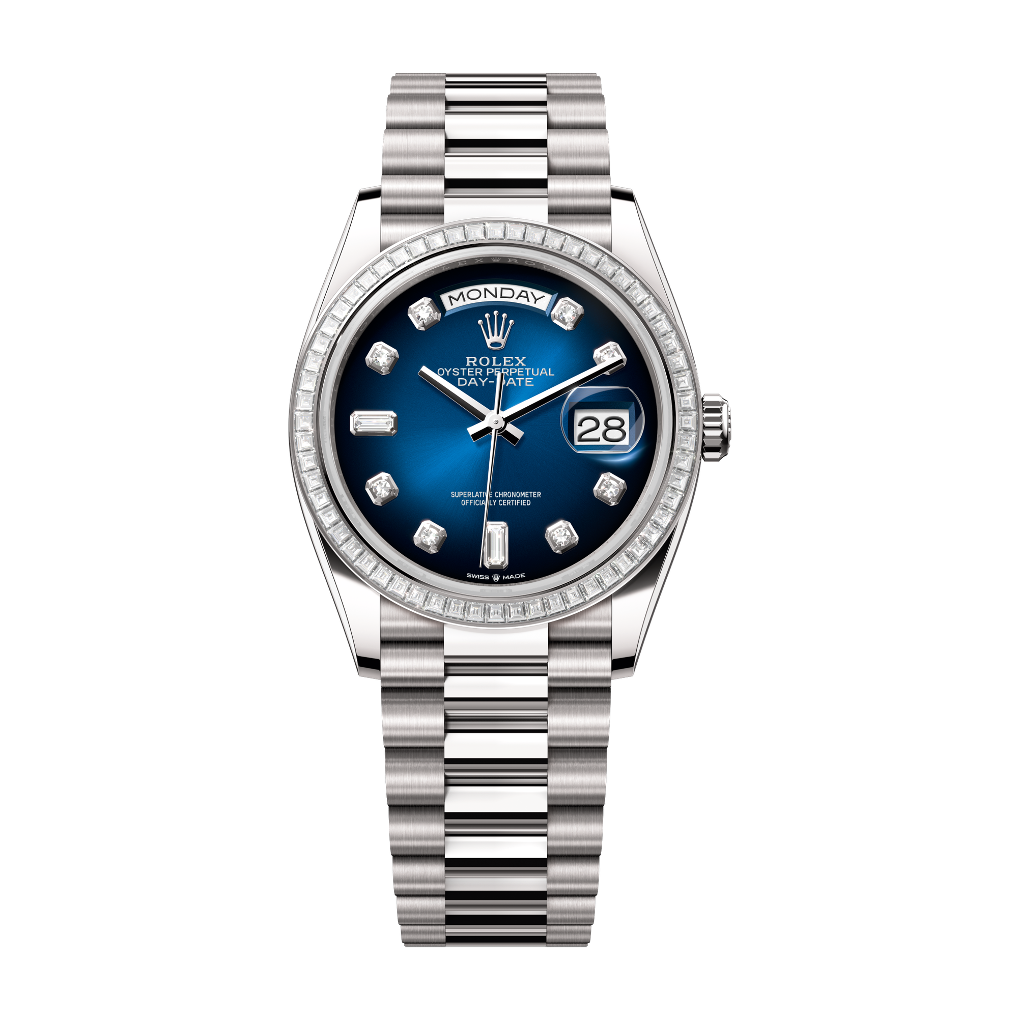 Rolex Day-Date 36 Blue White Gold 36mm