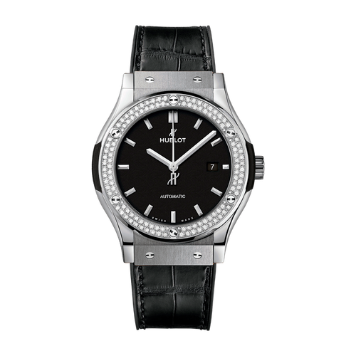 Hublot Classic Fusion Black Titanium Alligator Leather 42mm