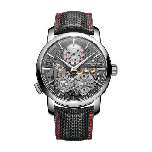 Vacheron Constantin Traditionnelle Twin Beat Perpetual Calendar Dark Grey Platinum Leather 42mm
