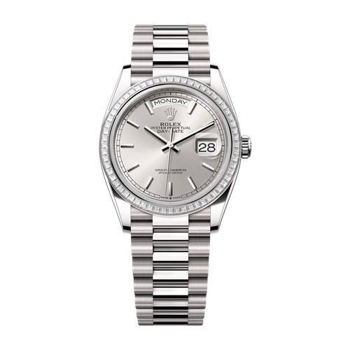 Rolex Day-Date 36 Silver White Gold 36mm