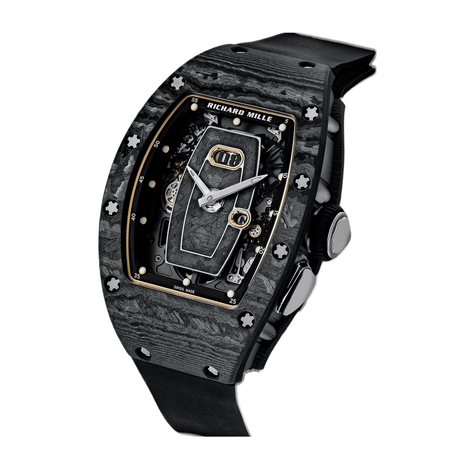 Richard Mille RM 037 Skeleton Carbon Rubber 34.4mm