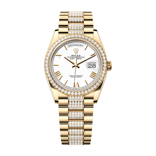 Rolex Day-Date 36 White Yellow Gold 36mm