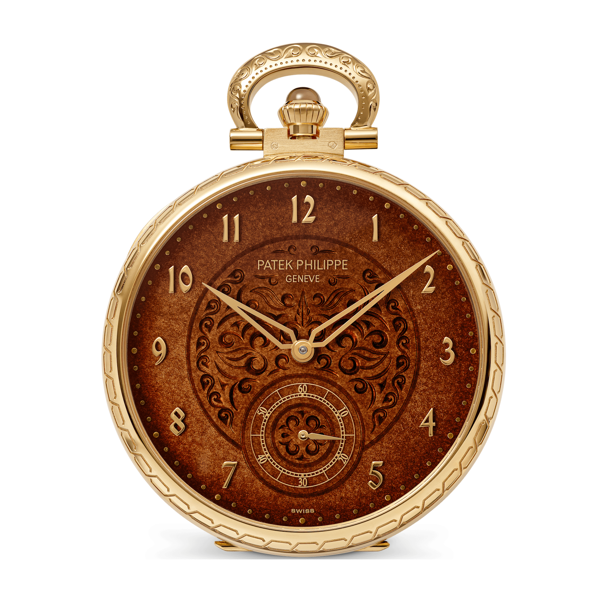 Patek Philippe "Targe" Rare Handcrafts Brown Yellow Gold 45mm