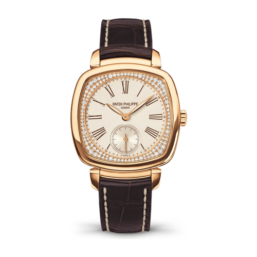Patek Philippe Gondolo Silver Rose Gold Alligator Leather 30 x 33.8mm