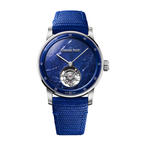 Audemars Piguet Code 11.59 Selfwinding Flying Tourbillon Blue White Gold Alligator Leather 41mm