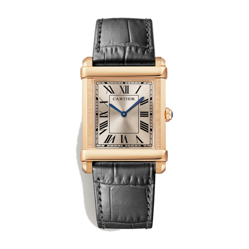 Cartier Tank Chinoise Grey Rose Gold Alligator Leather 29.2mm