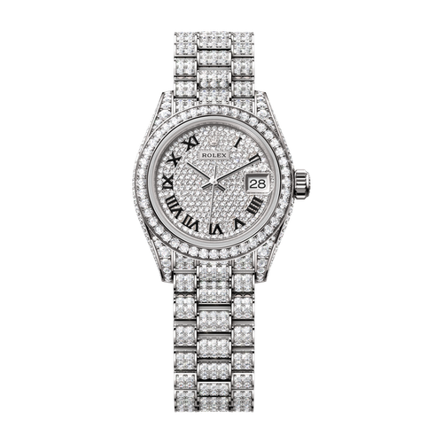 Rolex Lady-Datejust Diamond Pave White Gold 28mm