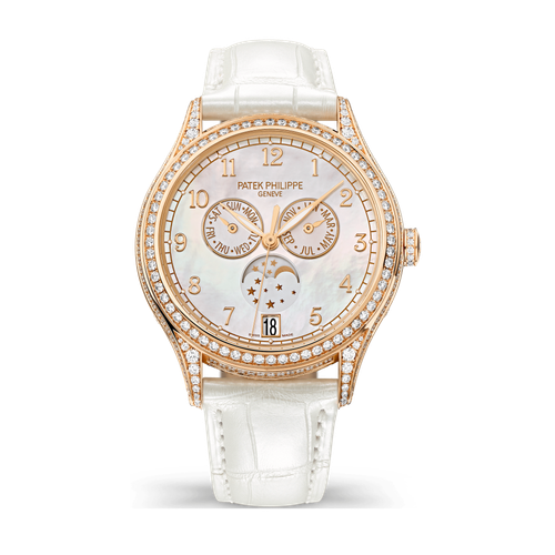 Patek Philippe Complications White Rose Gold Alligator Leather 38mm