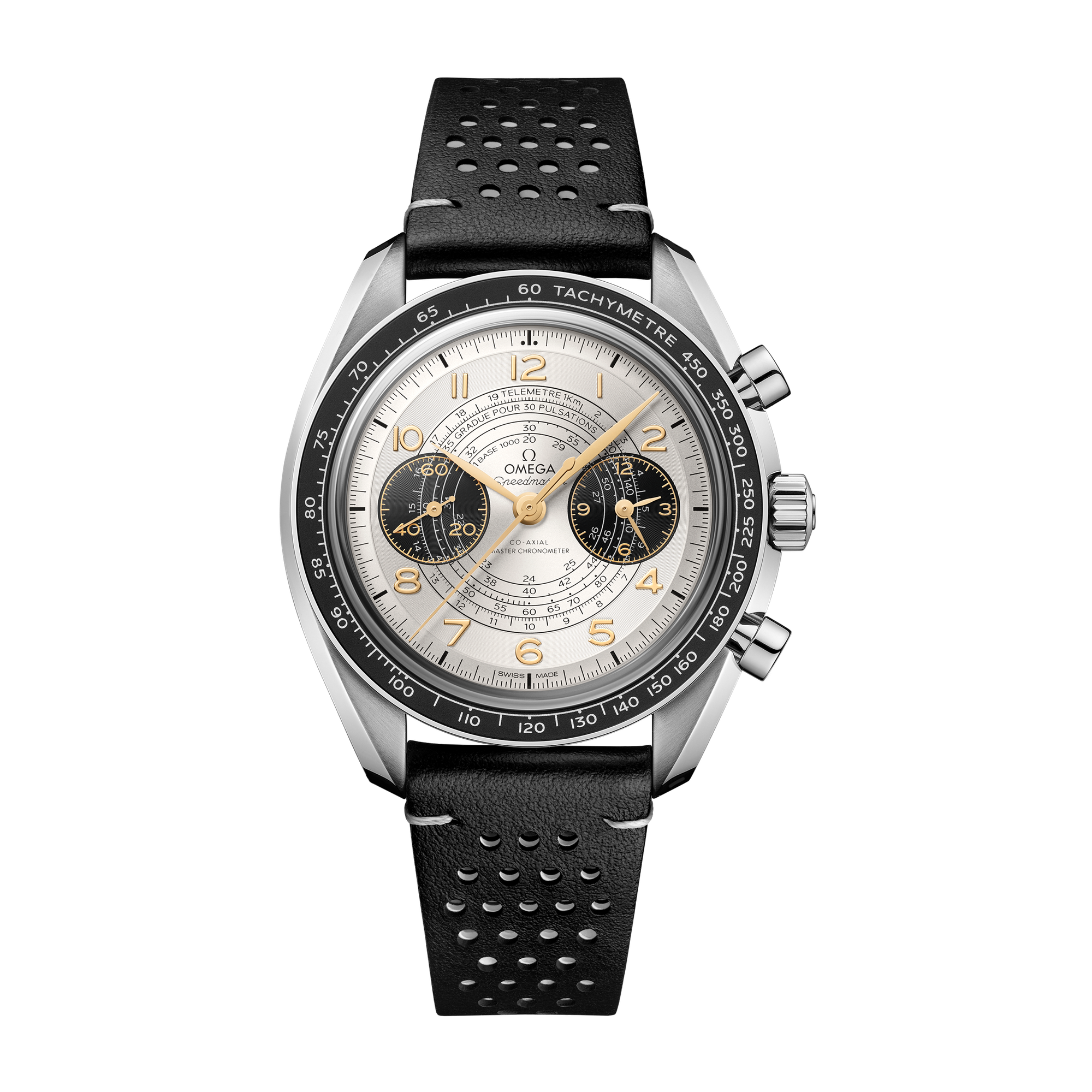 Omega "Paris 2024" Speedmaster Chronoscope Silver Steel Leather 43mm
