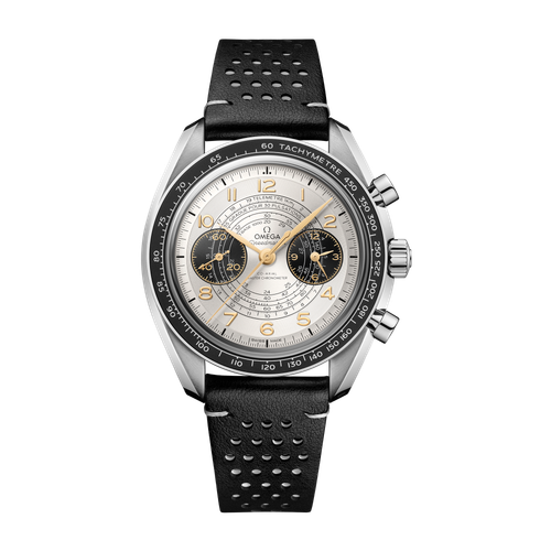 Omega "Paris 2024" Speedmaster Chronoscope Silver Steel Leather 43mm
