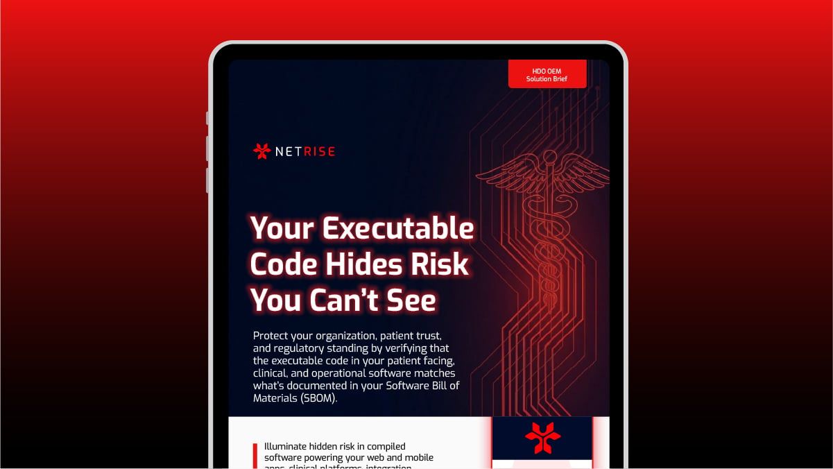 NetRise for HDO OEMs: Solution Brief on Software Supply Chain Security