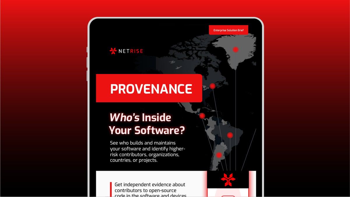 NetRise Provenance for Third-Party Risk Management