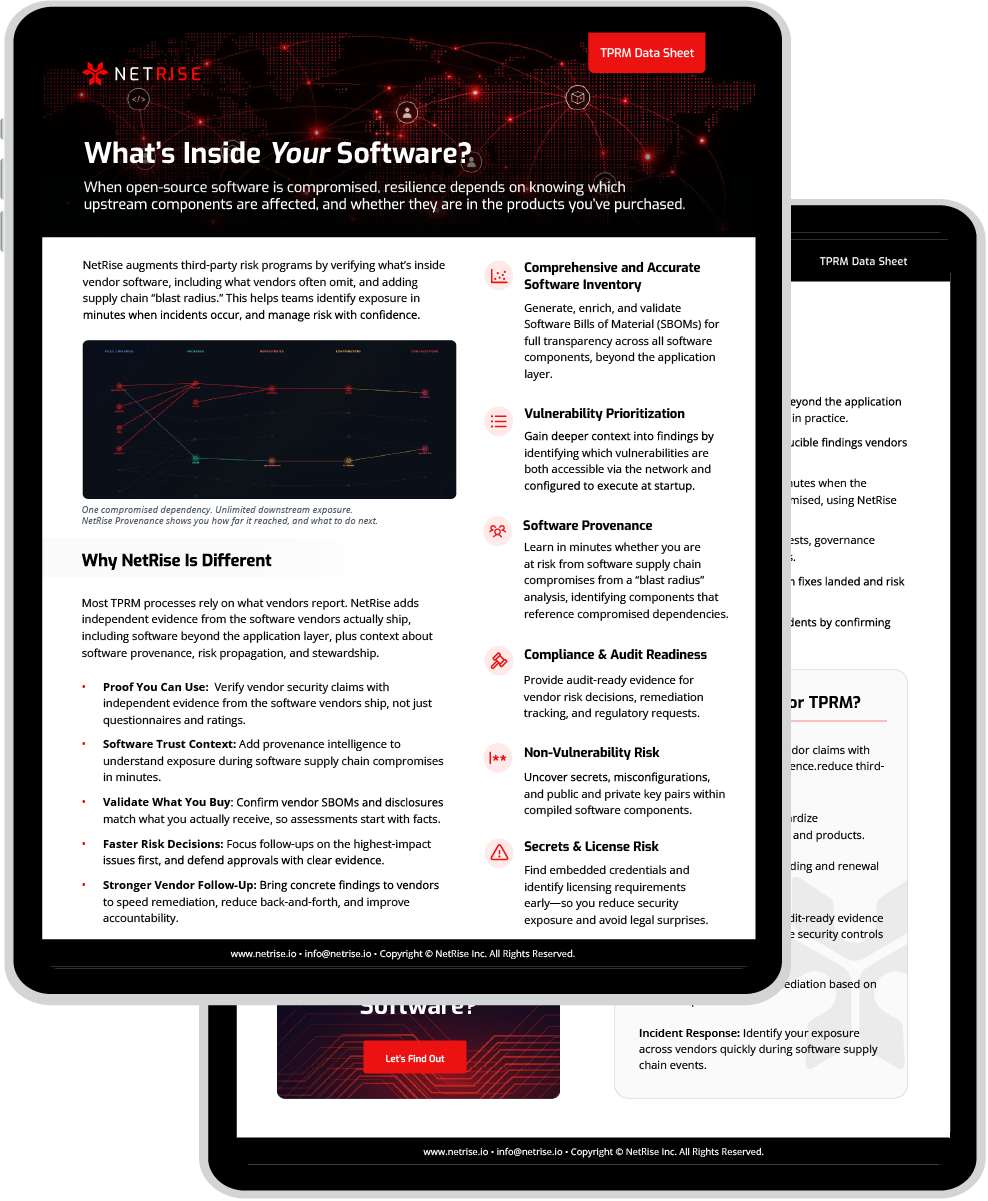 NetRise for Third-party Risk Management Data Sheet
